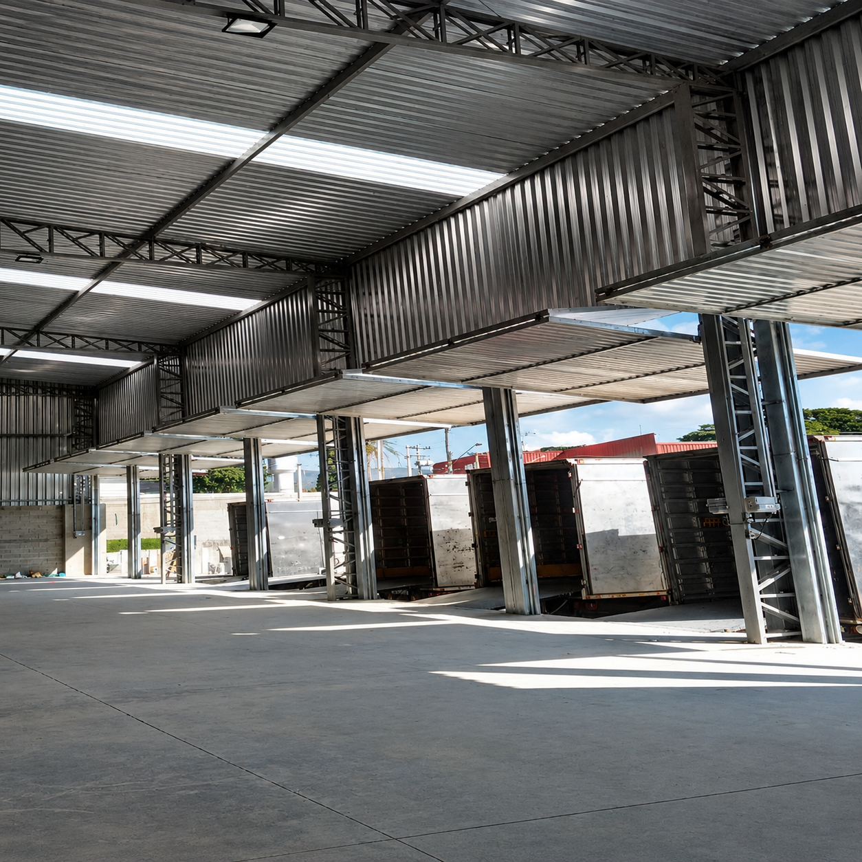 Galpão em Estrutura Metálica - Estrutura Metálica pela JRS Construção